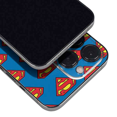DC Comics Superman Logo Pattern iPhone 16 Pro Skin